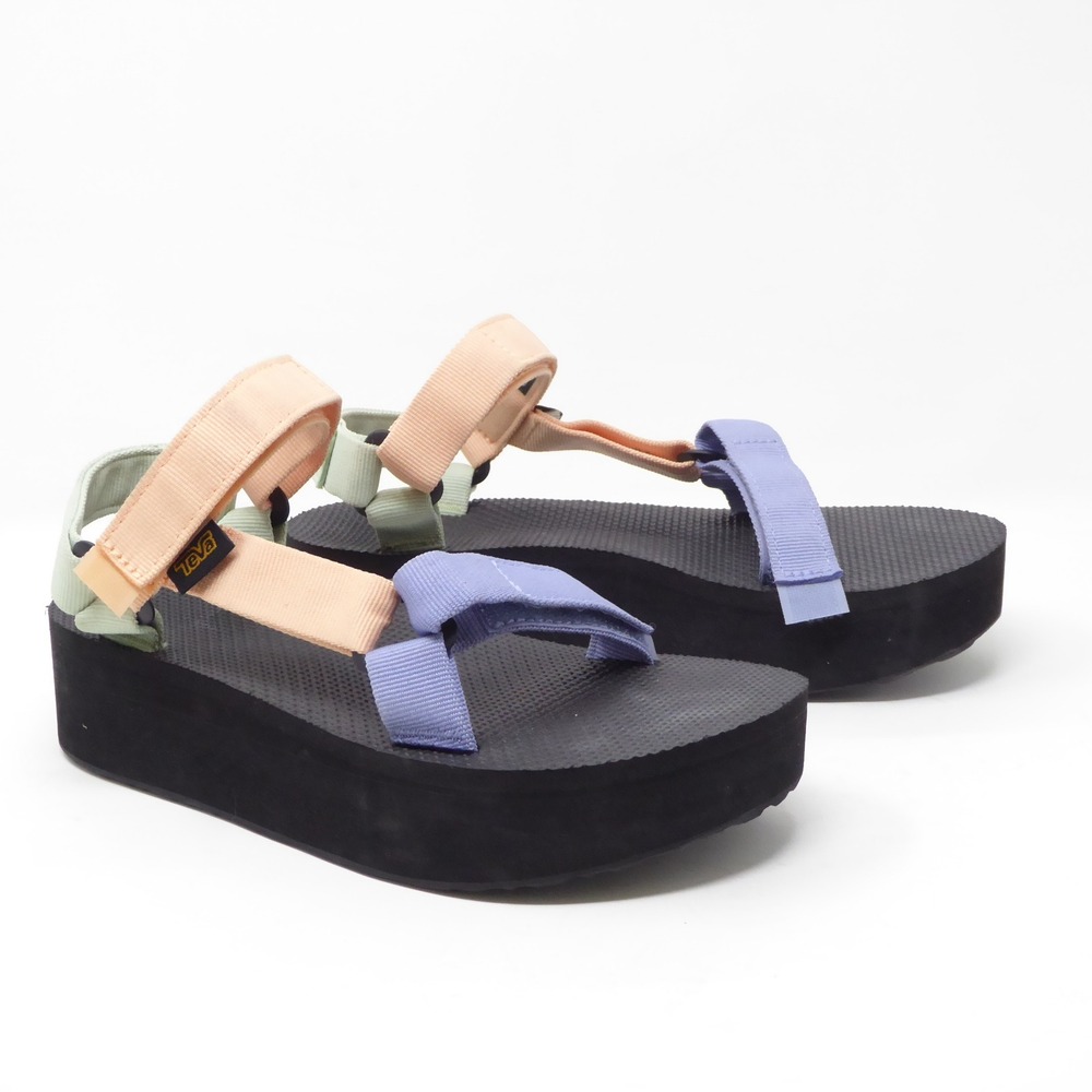 Teva Multicolor Platform Sandal - Peach, Lavender, Mint, Black - Picture 2 of 8